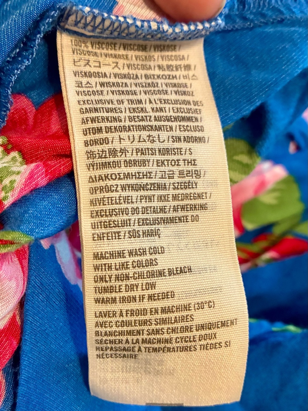 Hollister Blue Floral Mini Dress w/ Criss-Cross Back Straps Y2K Vacay Sundress M - Picture 10 of 10